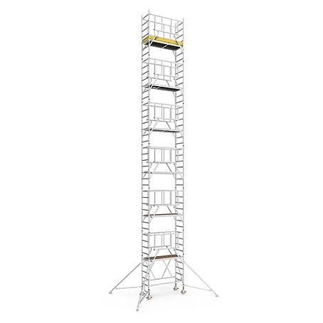 Iller Leiter  Rollgerüst Klappgerüste mit Sicherheitsaufbau 1,35x1,80m | 13,55 m AH