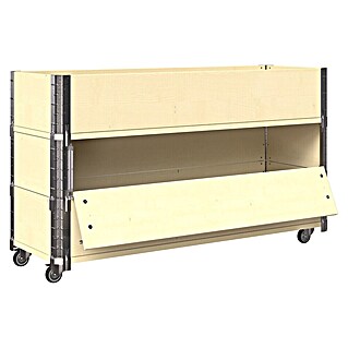 Upyard Maceta para hierbas altas Advanced (120 x 40 x 68 cm, Acero, Natural)