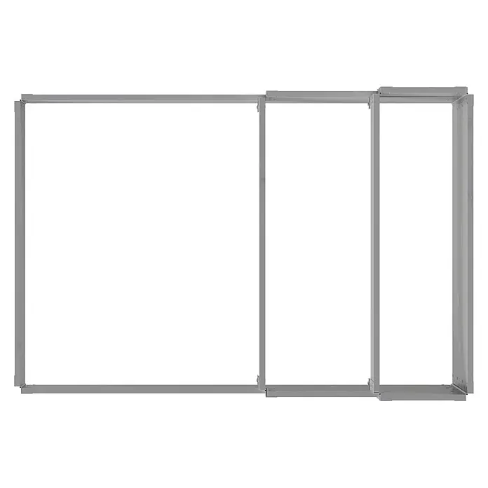 Upyard Hochbeet 3 Ebenen - 120 x 80 x 58,5 cm, Holz, Grau, Fassungsvermögen: 302,4 l - Hellgraue modulare Rahmenelemente, konzipiert für ein anpassbares Regal- oder Aufbewahrungssystem.