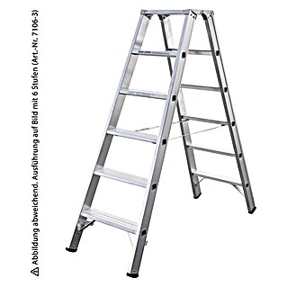 Iller Leiter Stehleiter Stufensteh mit 2x8 Stufen 3,40m AH (Anzahl Tritte: 8 Stk., Arbeitshöhe: 3.400 m, Aluminium)