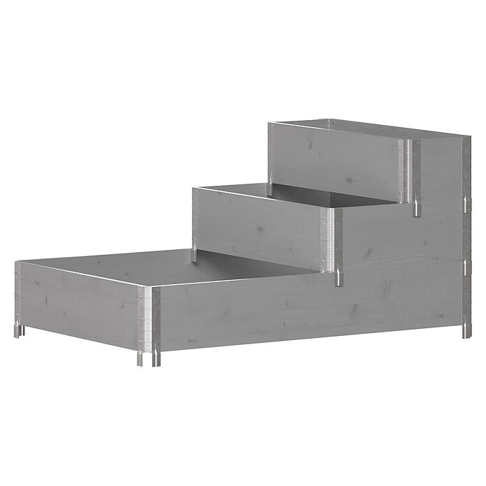 Upyard Hochbeet 3 Ebenen (120 x 80 x 58,5 cm, Holz, Grau, Fassungsvermögen: 302,4 l) | BAUHAUS