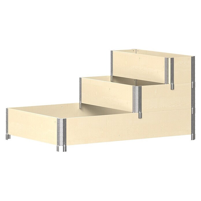 Upyard Hochbeet 3 Ebenen (120 x 80 x 58,5 cm, Holz, Natur, Fassungsvermögen: 302,4 l) | BAUHAUS
