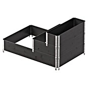 Upyard Hochbeet 3 Ebenen (120 x 80 x 58,5 cm, Holz, Schwarz, Fassungsvermögen: 302,4 l) | BAUHAUS