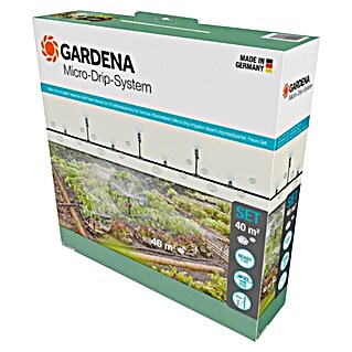 Gardena Micro-Drip Komplet za navodnjavanje navodnjavanja gredica povrća/cvijetnjaka (Namijenjeno za: Povrtne i cvjetne gredice do 60 m²)