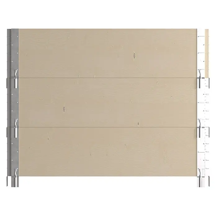 Upyard Hochbeet 3 Ebenen - 120 x 80 x 58,5 cm, Holz, Natur, Fassungsvermögen: 302,4 l - Helle Holzbretter mit sichtbarer Maserung und Ästen, seitlich mit Metallbeschlägen verbunden.