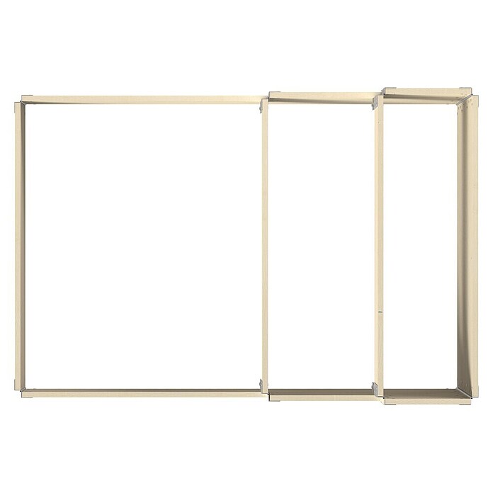 Upyard Hochbeet 3 Ebenen (120 x 80 x 58,5 cm, Holz, Natur, Fassungsvermögen: 302,4 l) | BAUHAUS