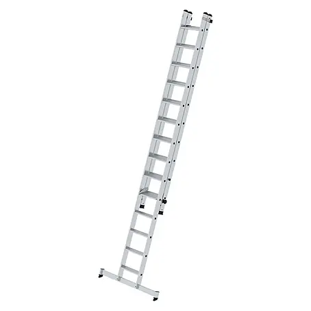 Munk  Schiebeleiter Stufen-Schiebeleiter mit nivello-Traverse 2-teilig 14+10 Stufen