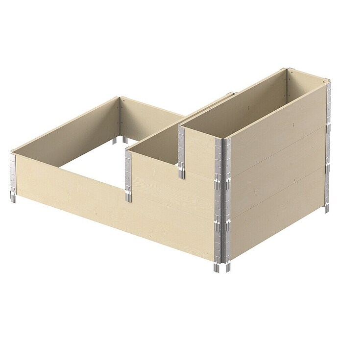 Upyard Hochbeet 3 Ebenen (120 x 80 x 58,5 cm, Holz, Natur, Fassungsvermögen: 302,4 l) | BAUHAUS