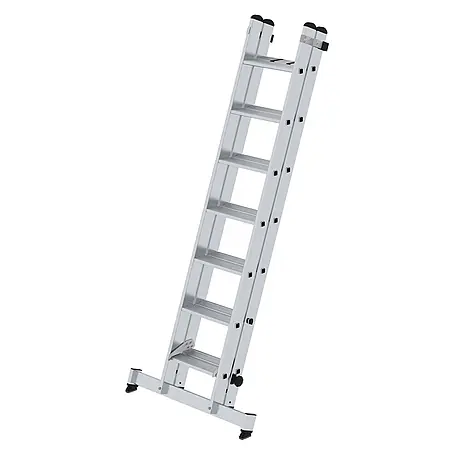 Munk  Schiebeleiter Stufen-Schiebeleiter mit nivello-Traverse 2-teilig 2x7 Stufen