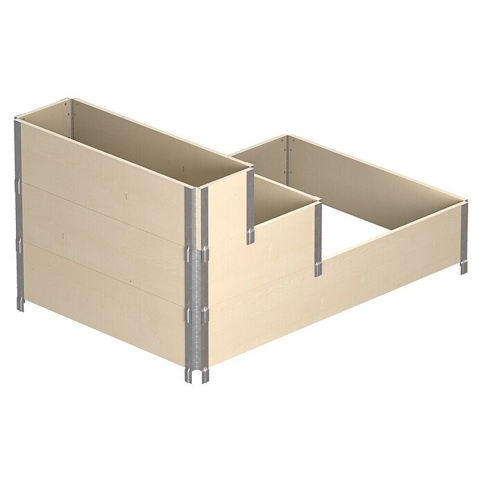 Upyard Hochbeet 3 Ebenen (120 x 80 x 58,5 cm, Holz, Natur, Fassungsvermögen: 302,4 l) | BAUHAUS