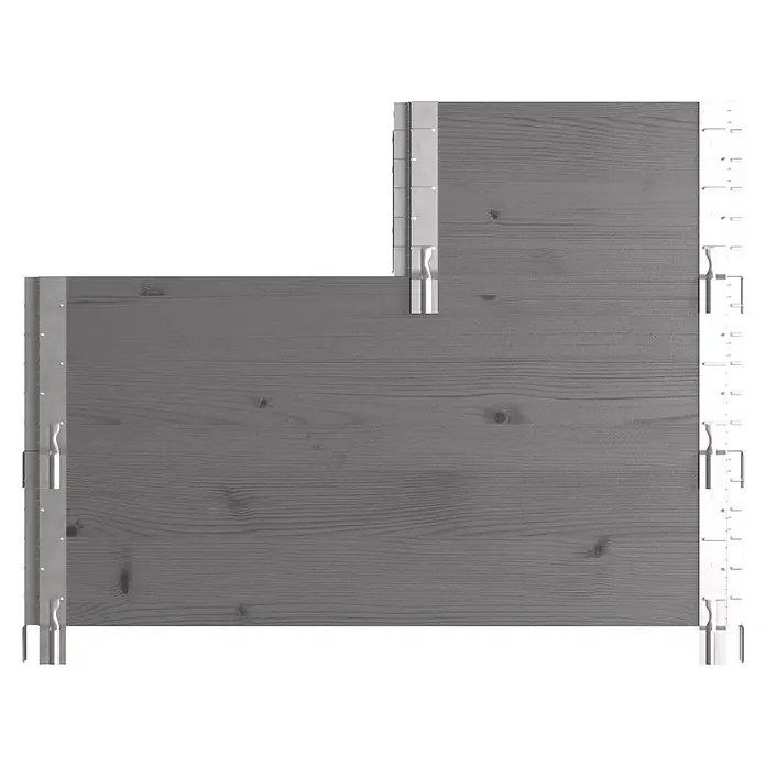 Upyard Hochbeet 3 Ebenen - 120 x 80 x 58,5 cm, Holz, Grau, Fassungsvermögen: 301,8 l - Graues Holzpaneel mit sichtbaren Verriegelungs- oder Befestigungskanten.