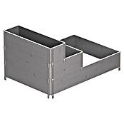 Upyard Hochbeet 3 Ebenen (120 x 80 x 58,5 cm, Holz, Grau, Fassungsvermögen: 302,4 l) | BAUHAUS