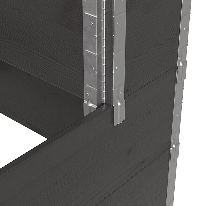 Upyard Hochbeet 3 Ebenen (120 x 80 x 58,5 cm, Holz, Schwarz, Fassungsvermögen: 302,4 l) | BAUHAUS