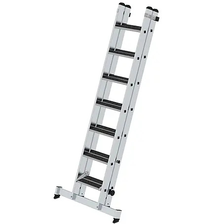 Munk  Schiebeleiter Stufen-Schiebeleiter mit nivello-Traverse 2-teilig clip-step R13 2x7 Stufen