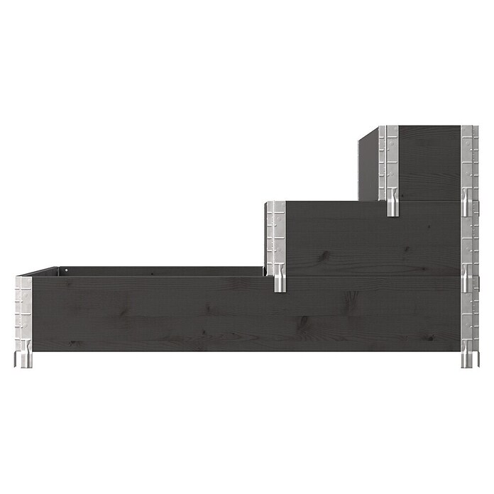 Upyard Hochbeet 3 Ebenen (120 x 80 x 58,5 cm, Holz, Schwarz, Fassungsvermögen: 302,4 l) | BAUHAUS