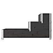 Upyard Hochbeet 3 Ebenen (120 x 80 x 58,5 cm, Holz, Schwarz, Fassungsvermögen: 302,4 l) | BAUHAUS
