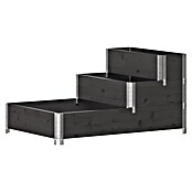 Upyard Hochbeet 3 Ebenen (120 x 80 x 58,5 cm, Holz, Schwarz, Fassungsvermögen: 302,4 l) | BAUHAUS