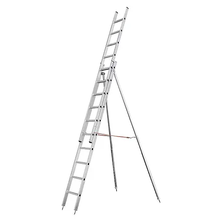 Siedra-Leitern  Obstbaumleiter Obstbaumschiebeleiter mit ausziehbaren Stützen 2x12 Sprossen