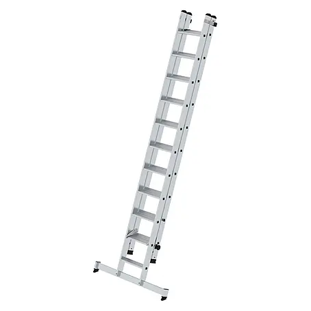 Munk  Schiebeleiter Stufen-Schiebeleiter mit nivello-Traverse 2-teilig 11+10 Stufen
