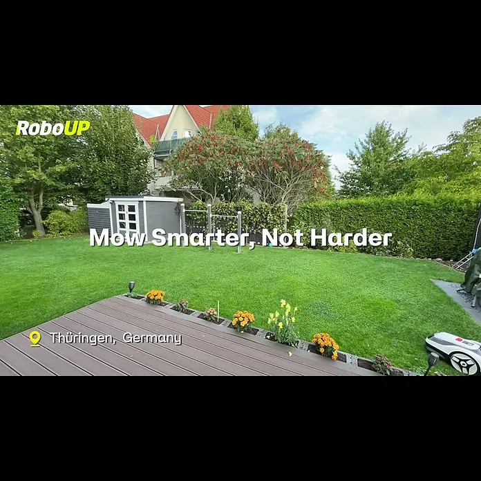 RoboUp Mähroboter Raccoon 2 SE - 600 m², Schnittbreite: 20 cm, Kamera-gestützte Navigation - Target Area Mowing, Instant Mowing