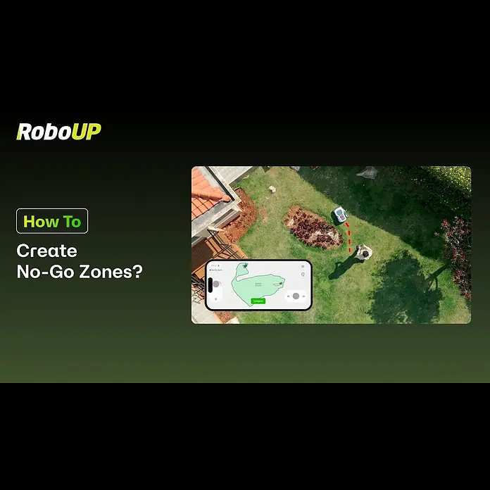 RoboUp Mähroboter T1200 - 1.500 m², Schnittbreite: 20 cm, Kamera-gestützte Navigation, RTK - How to Set No-Go Zones for Your Robot Mower