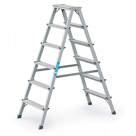 Zarges  Stehleiter genietete Bockleiter eloxiert Scana B 2x6 Stufen