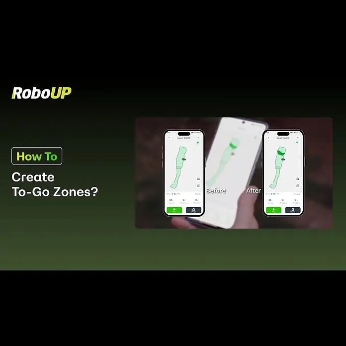 RoboUp Mähroboter T1200 - 1.500 m², Schnittbreite: 20 cm, Kamera-gestützte Navigation, RTK - How To Create To-Go Zones?