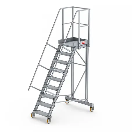 Altrex  Podestleiter Podesttreppe fahrbar 60° 9 Stufen