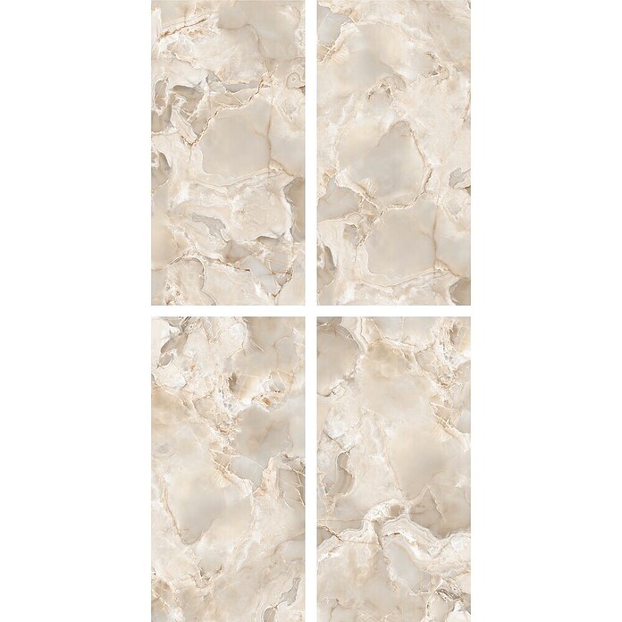 Feinsteinzeugfliese Onyx Freedom (60 x 120 cm, Beige, Glänzend) | BAUHAUS