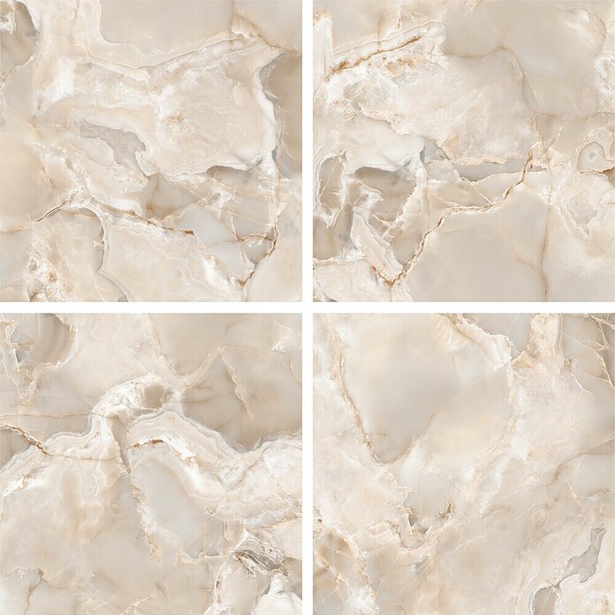 Feinsteinzeugfliese Onyx Freedom (60 x 60 cm, Beige, Glänzend) | BAUHAUS