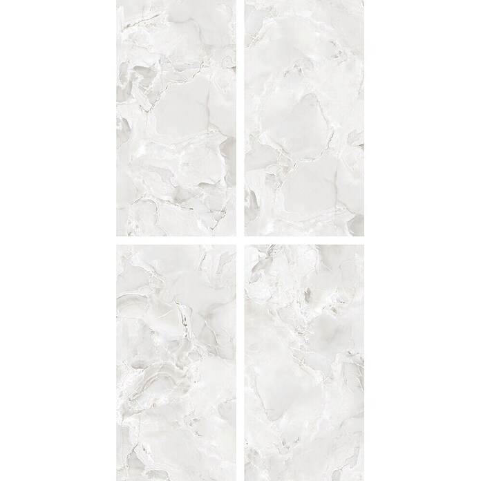 Feinsteinzeugfliese Onyx Freedom (60 x 120 cm, White, Glänzend) | BAUHAUS