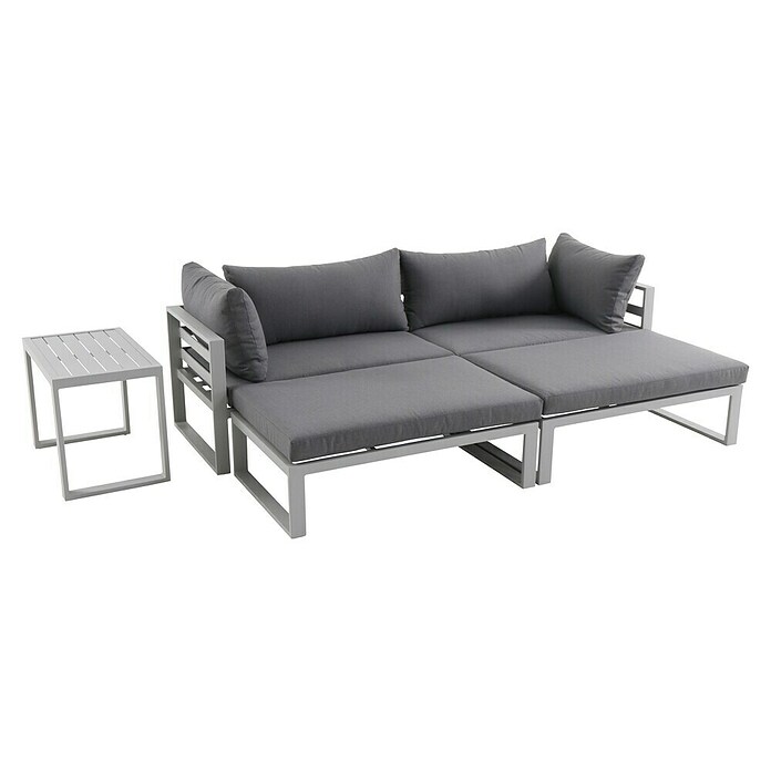 Sunfun Hannah Conjunto de muebles Hannah (5 piezas, Metal, Gris)