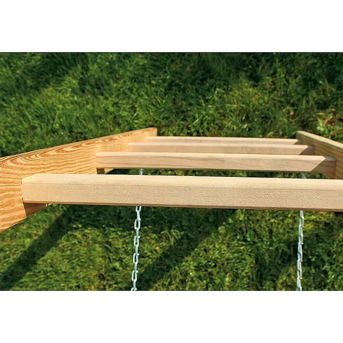 Munk Stehleiter Holz Stehleiter 2x10 Sprossen - Anzahl Tritte: 10 Stk., Arbeitshöhe: 4.200 m, Holz - Hölzerne Schaukelleiter mit hellen Sprossen und Metallketten.