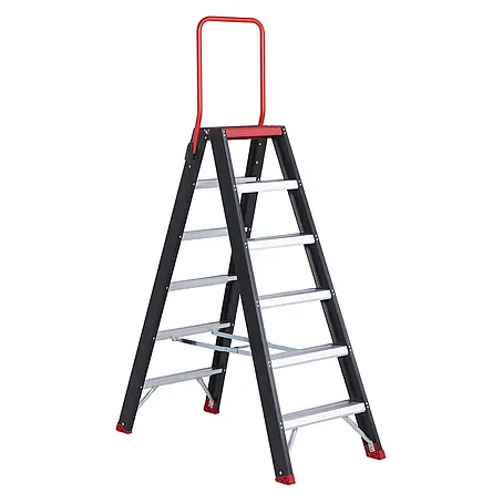 Altrex  Stehleiter Taurus beidseitig begehbare Stufenleiter TDO 6 Stufen mit Bügel