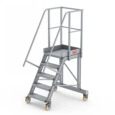 Altrex  Podestleiter Podesttreppe fahrbar 60° 5 Stufen