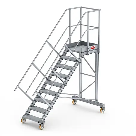 Altrex  Podestleiter Podesttreppe fahrbar 45° 9 Stufen