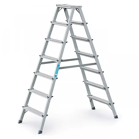 Zarges  Stehleiter genietete Bockleiter eloxiert Scana B 2x7 Stufen