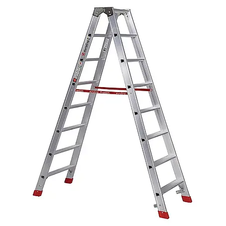 Euroline  Stehleiter Premium 30577 Stufenstehleiter 2x8 Stufen