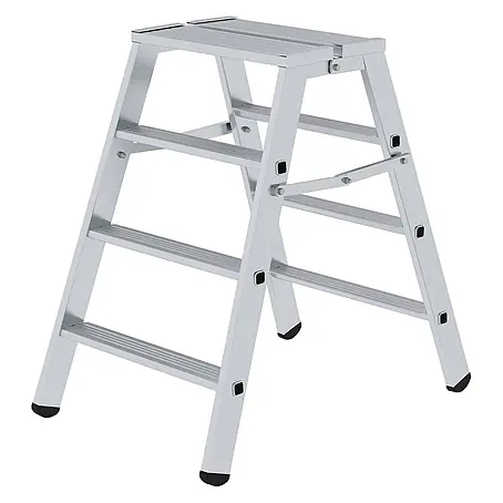 Munk  Stehleiter Stufen Stehpodest klappbar, bedseitig begehbar 2x4 Stufen