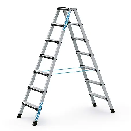Zarges  Stehleiter Comfortstep B Stehleiter mit gepolsterter Stufen-Vorderkante 2x7 Stufen