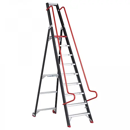 Altrex  Stehleiter Taurus Stufenstehleiter mit Rollen TME 9 Stufen