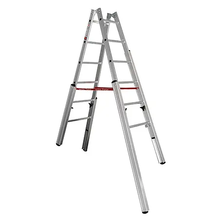 Euroline  Stehleiter Premium 30576 Treppenstehleiter 2x6 Sprossen