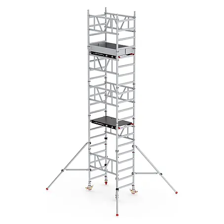 Altrex  Rollgerüst MiTower 1-Personen-Gerüst Aluminium mit Holz-Plattform 0,75x1,27m 6,20m AH