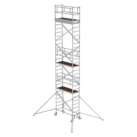 Munk  Rollgerüst Aluminium-Rollgerüst mit Ausleger 1,80x0,75m Plattform 9,55m AH