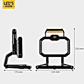 LED's work LED baterijski reflektor  (Do x Š x V: 17,5 x 23,6 x 25,3 cm, 2.000 lm, Barva svetlobe: Nevtralno bela, Deluje na baterijo, IP54) | 3099 - Baustrahler | CAKC - Mobiles Arbeitslicht | CAK - Technisches Licht | CA - Beleuchtung | C - Elektro | BAUHAUS