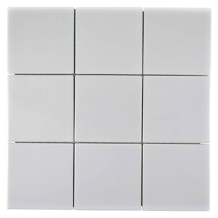 Mosaikfliese Quadrat Uni CQ 100 (29,8 x 29,8 cm, Weiß, Glänzend)