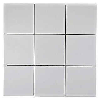 Mosaikfliese Quadrat Uni CQ 100 (29,8 x 29,8 cm, Weiß, Glänzend)
