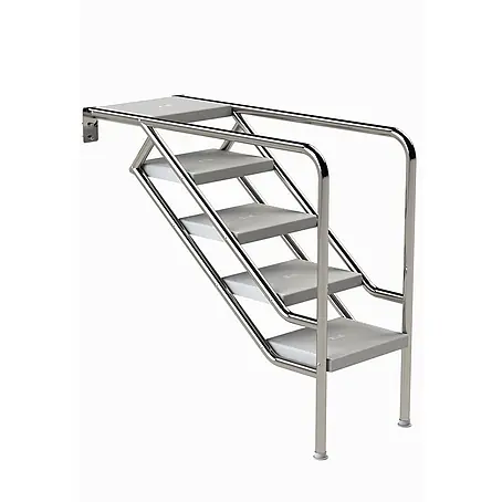 Ideal Eichenwald  Mehrzweckleiter Pooltreppe Modell 08.3 Miami nur Unterteil Beckentiefe 1399mm 5 ABS-Stufen