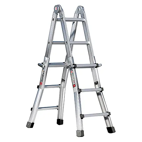 Euroline  Mehrzweckleiter Premium 31601 Vario-Klappleiter 4x3 Sprossen