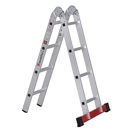 Euroline  Mehrzweckleiter Premium 317 Klappleiter 2x4 Sprossen